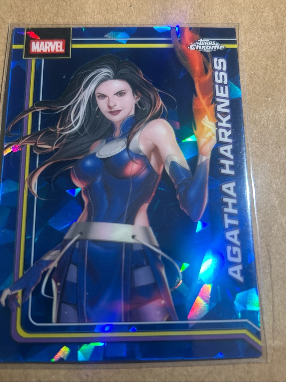 2026 Marvel Topps Chrome Sapphire Agatha Harkness #003 Plus Base 003